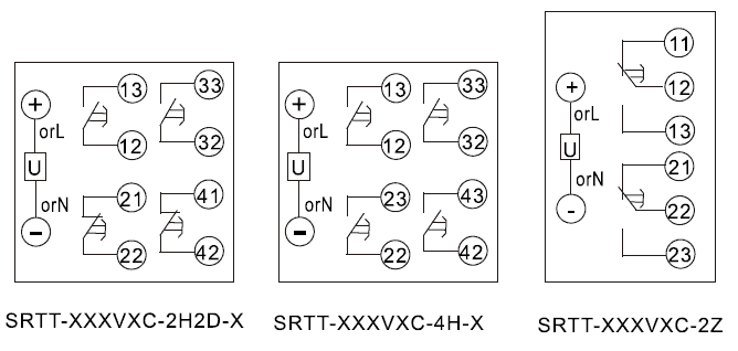 SRTT-24VDC-2H2D-C內部接線圖