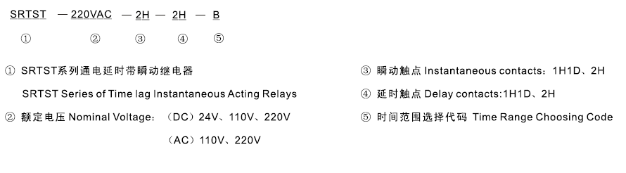 SRTST-110VDC-1H1D-1H1D-A型號(hào)及其含義